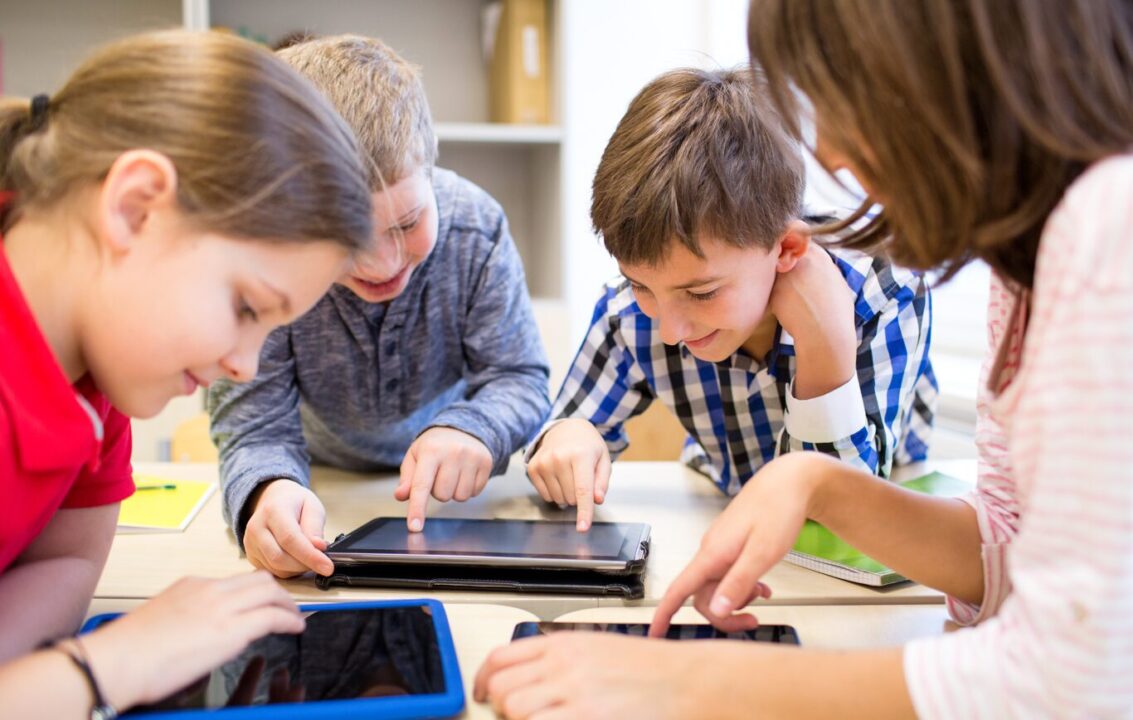 Tablets en un aula de educación