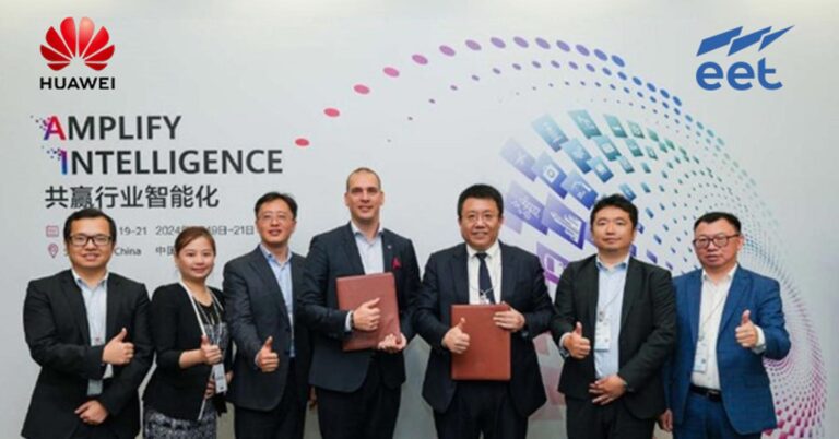 EET distribuirá las soluciones tecnológicas avanzadas de Huawei en Europa.