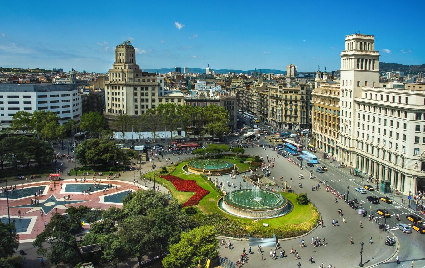 Plaza de Cataluyna, en Barcelona