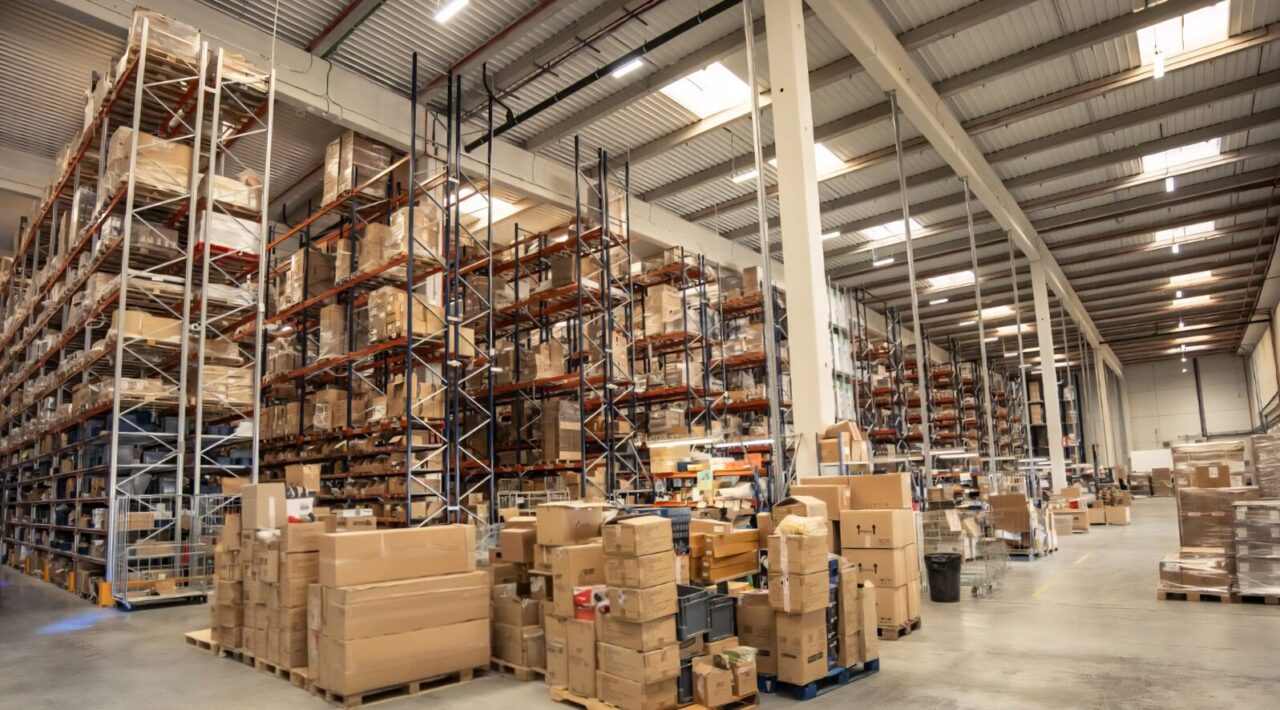 Panorámica del almacén de MCR en Getafe