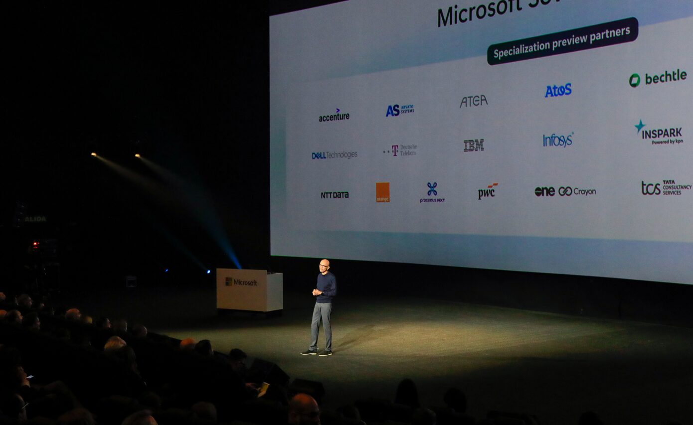 Satya Nadella, CEO de Microsoft, en su visita a Madrid