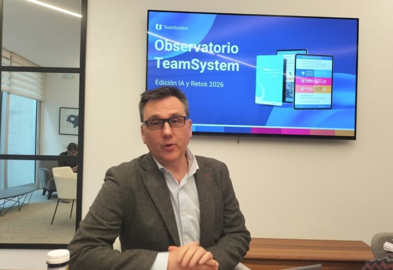 Emilio Martínez, de TeamSystem, en la presentación del informe