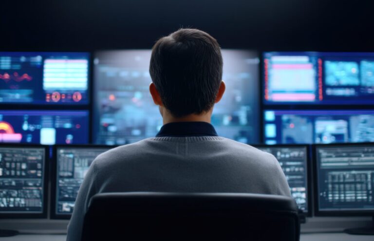 Un profesional trabaja en un SOC