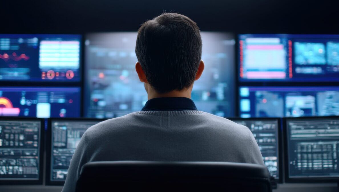 Un profesional trabaja en un SOC