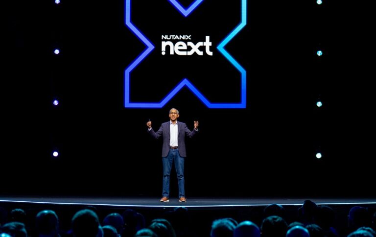 El CEO de Nutanix, Rajiv Ramaswami, en un momento del evento