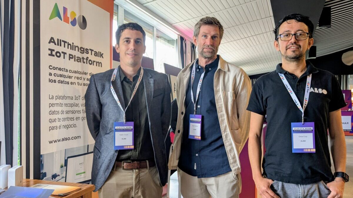 Parte del equipo de IoT de Also, con Jonas Paulsen en el centro