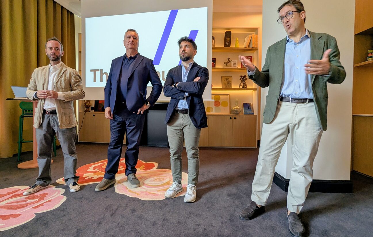 Equipo de HP encargado de la presentación de la plataforma WXP a la prensa