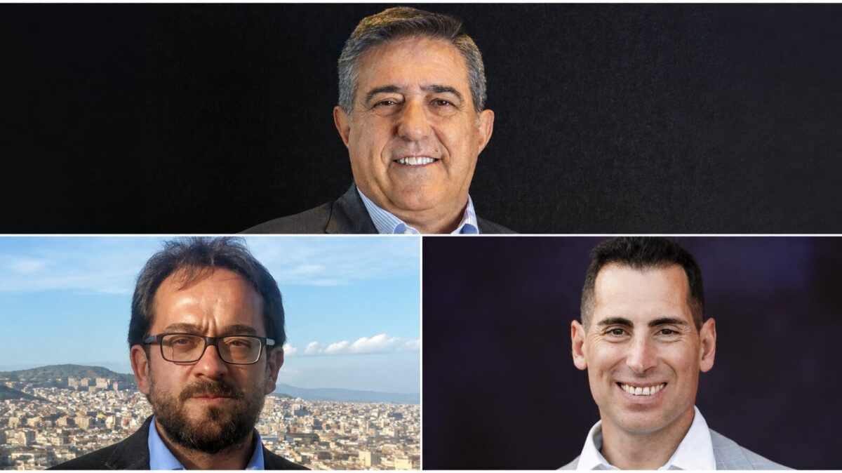 Cambios en Bechtle. Arriba, Juanjo Moneo, y abajo Fernando Ochoa y Juanma Bernal