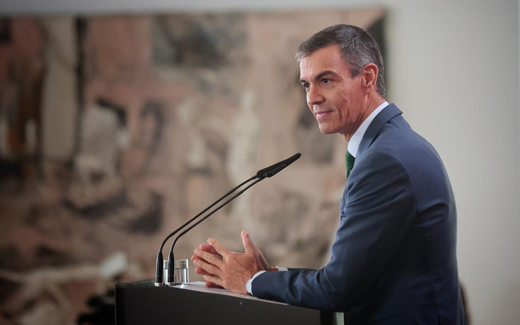 Pedro Sánchez, durante la presentación del Plan IA360